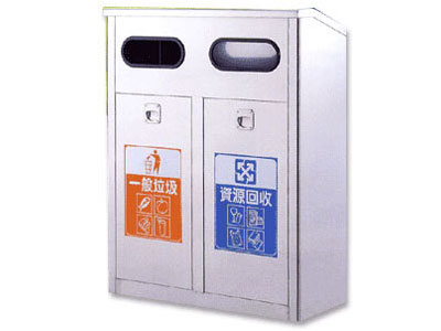 不鏽鋼垃圾桶-2分類-ST內桶F308-B5
