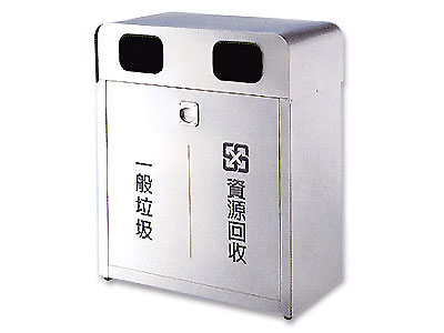 不鏽鋼垃圾桶-2分類-ST內桶F308-A